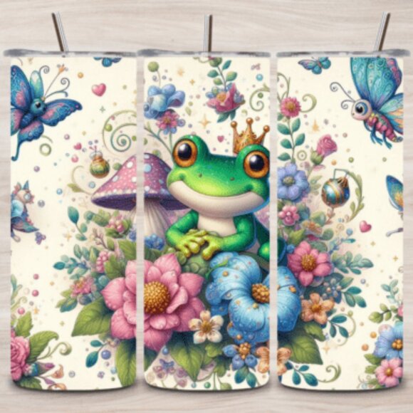 Colorful Creatures 20oz Sublimated Stainless Steel Tumbler with Lid & Straw - Picture 8 of 9